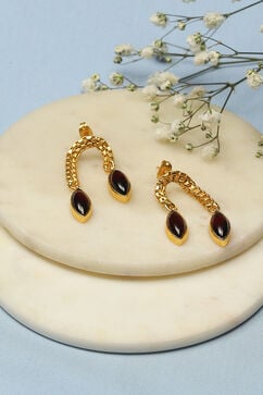 Brown Brass earrings image number 0
