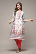 Sky Blue LIVA Straight Printed Kurta