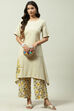 Mud Ochre LIVA A-Line Solid Kurta Set image number 6