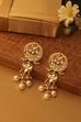 Off-White Gold Plated Brass Drop & Dangler Earrings image number 0