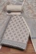 Beige Cotton Printed Embroidered Unstitched Suit Set image number 0