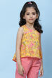 Yellow Cotton A-Line Top image number 3