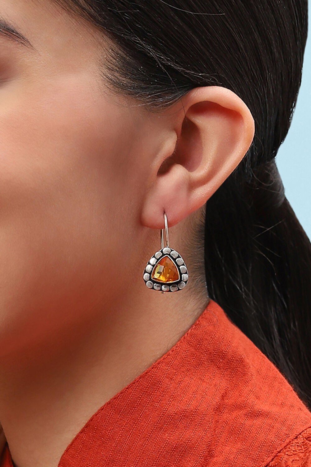 Yellow Brass Earrings image number 3