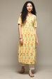 Yellow Rayon Straight Printed Kurta image number 5