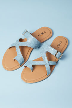 Blue Pu Ring Toe Sandals image number 5