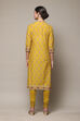 Black Cotton Straight Kurta Churidar Suit Set image number 4