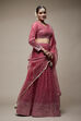 Pink Nylon Lehenga Set image number 4