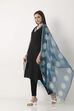 Navy Cotton Dupatta image number 0