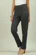 Charcoal Black Cotton Pants image number 0