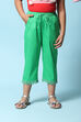 Blue Cotton Blend Capris image number 5