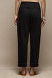 Black Cotton Relaxed Pant image number 4