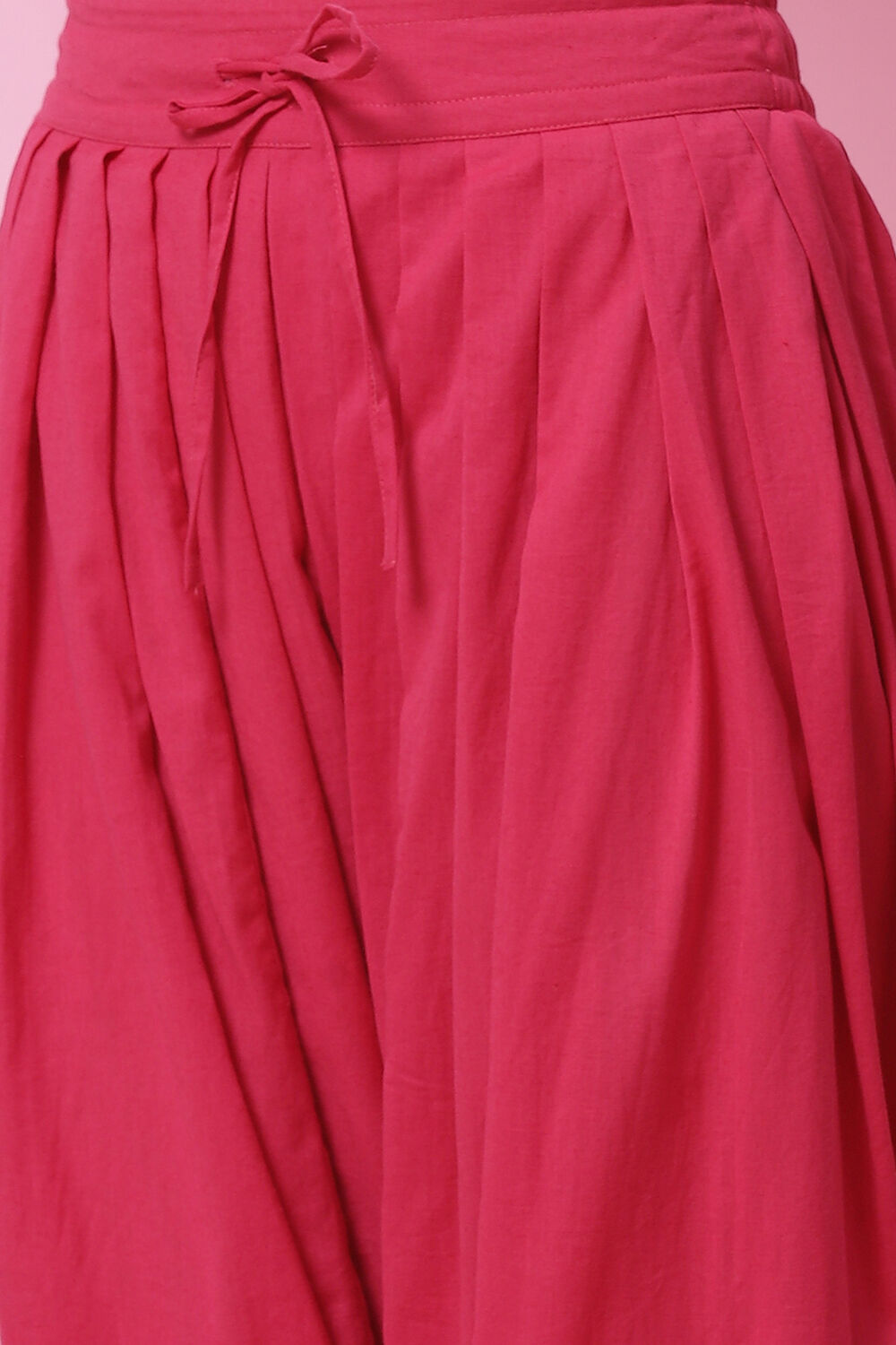 White And Blue Cotton A-Line Kurta Salwar Pant Suit Set image number 2