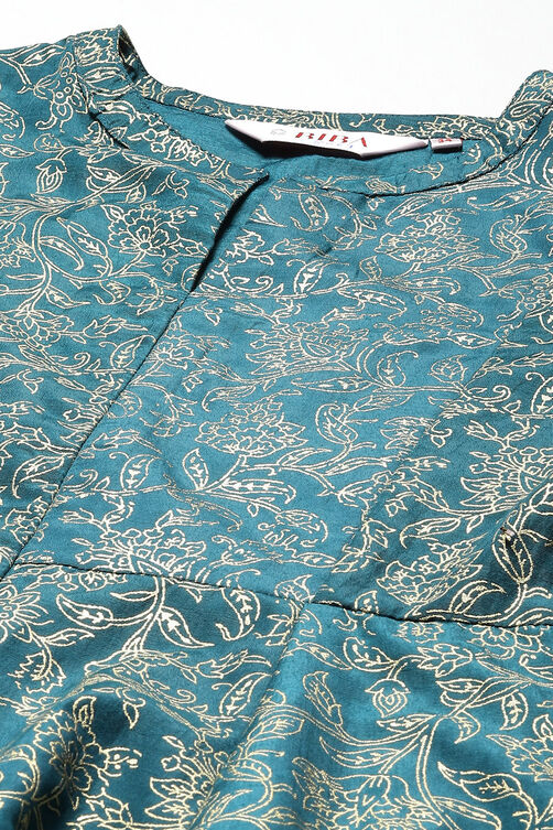 Buy Peacock Green Printed Asymmetric Suit Set for INR1399.50 |Biba India