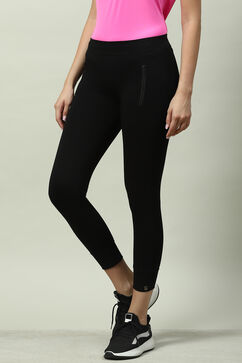 Black Fitted Joggers image number 2