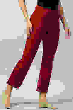 Maroon Relaxed Pants image number 3