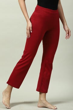 Maroon Relaxed Pant image number 3