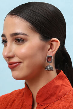 Rhodolite Brass Earrings image number 1