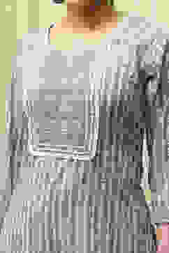 Teal Cotton Printed Unstitched Suit Set image number 2