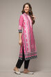 Plum Cotton Straight Printed Kurta image number 4