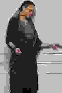 Blue Viscose Rayon Straight Solid Suit Set image number 7