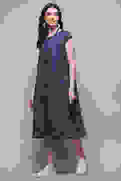 Indigo Rayon Straight Kurta image number 2