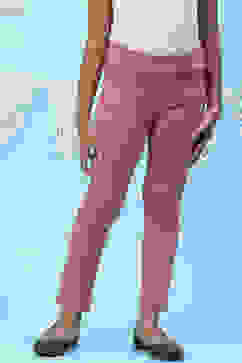 Onion Pink Straight Poly Span Girls Bottom Wear image number 2