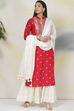 Black Art Silk Straight Printed Kurta image number 4