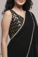 Black Art Silk Pre-draped Saree image number 1