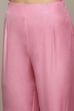 Pink Cotton Blend Straight Yarndyed Kurta Suit Set image number 2