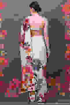 Rohit Bal Off White Cotton Silk Printed Saree image number 4