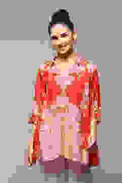 Red Rayon Straight Printed Shirt image number 5