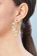 Gold Pearl Hoops image number 1