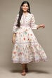 White Cotton Straight Printed Kurta image number 0