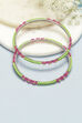 Green & Pink Metal & Beads Kids Bangles image number 0