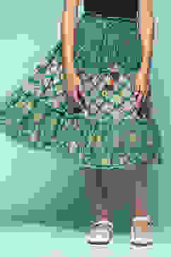 Green Rayon Printed Short Skirt image number 5