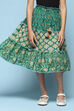 Green Rayon Printed Short Skirt image number 5