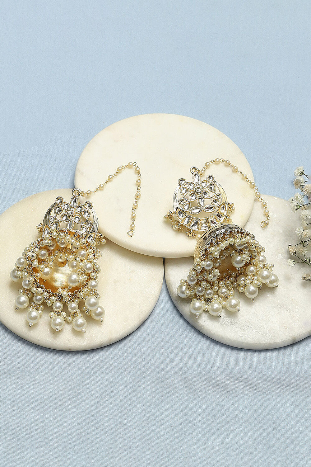 Gold Brass Earrings image number 0