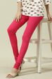 Fuschia Cotton Blend Solid Churidar image number 3