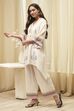Off-White Cotton Asymmetric Co-ord Set image number 3