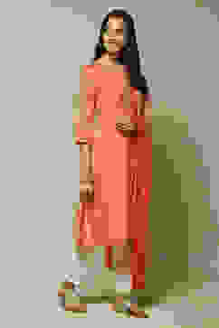 Coral Modal Straight Kurta Palazzo Suit Set image number 5