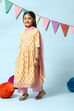Yellow Cotton Flared Kurta Straight Palazzo Suit Set image number 5