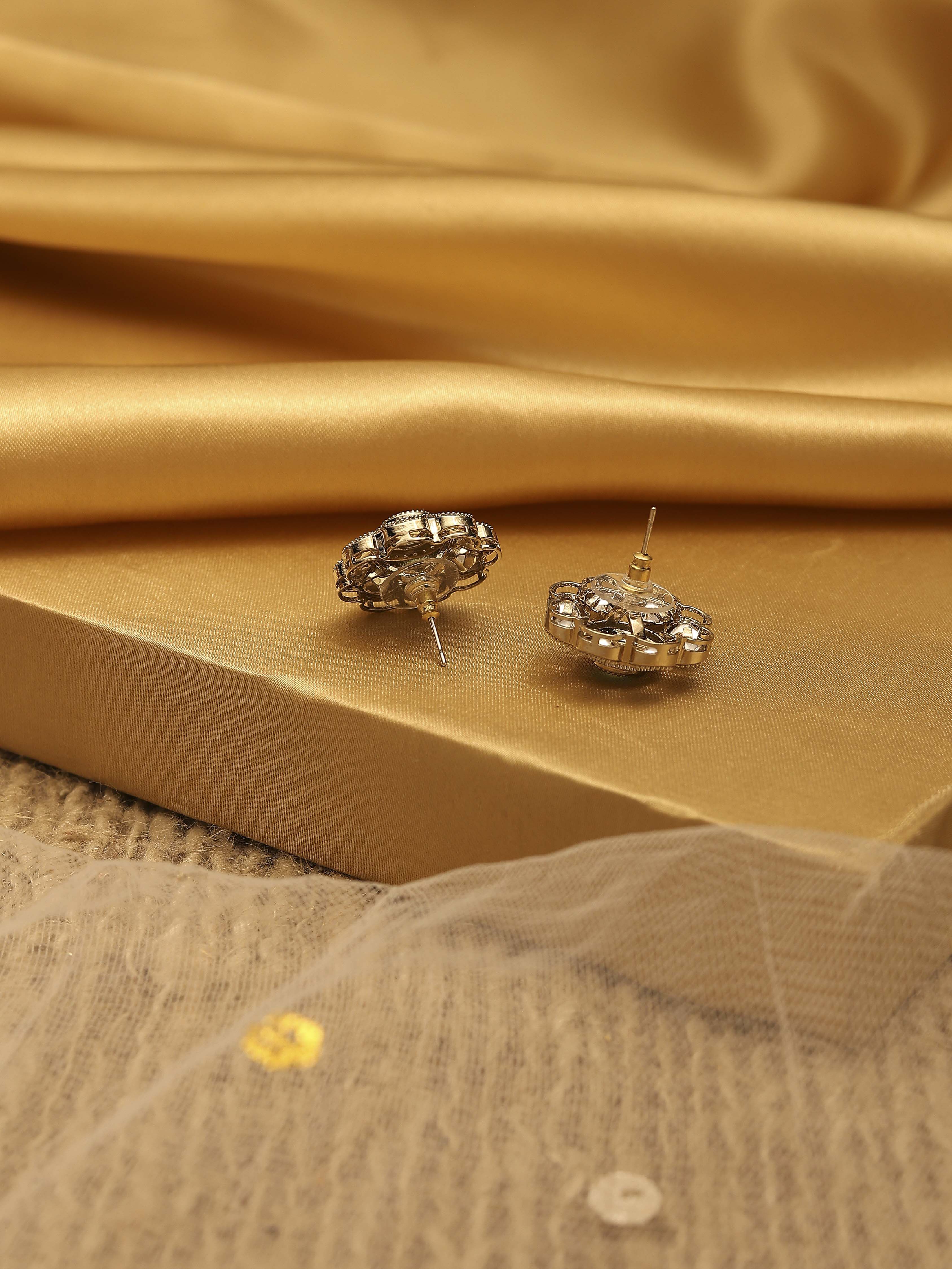 Mint Green Brass Studs image number 2