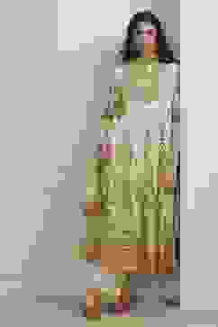 Neutral Cotton Kalidar Suit Set image number 0