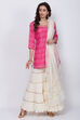Pink Poly Cotton Kurta Garara Suit Set image number 0