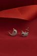 Gold Plated Brass Dolphin-Shaped Stud Earrings image number 0