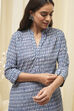 Grey & Pink Art Silk Straight Kurta Pant Suit Set image number 1