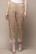 White Viscose Printed Narrow Pants image number 5