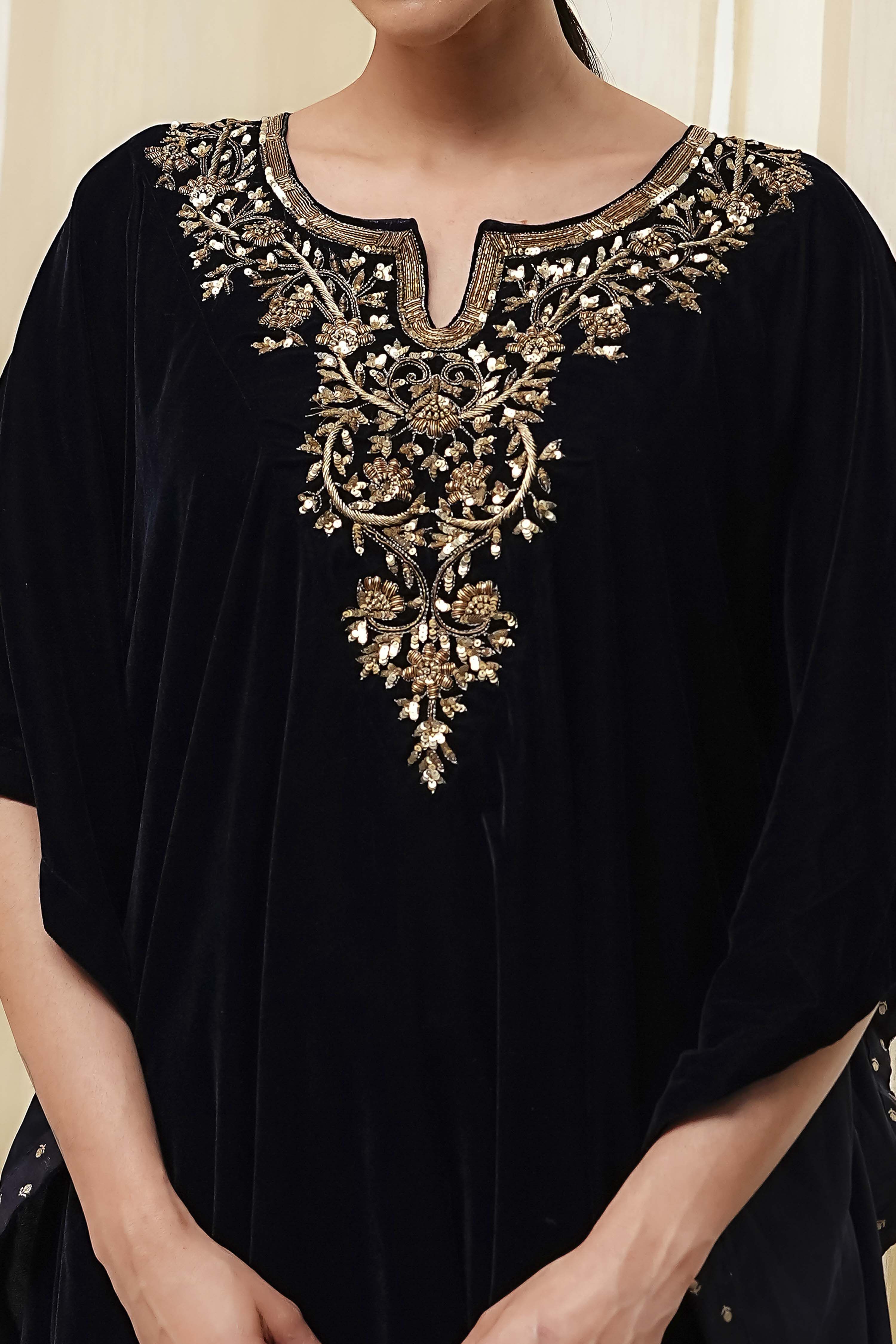 Blue Art Silk A-Line Kurta Palazzo Suit Set image number 2