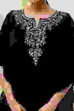 Blue Art Silk A-Line Kurta Palazzo Suit Set image number 2