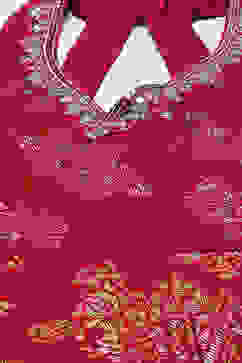 Cherry Red LIVA Flared Printed Dress image number 1